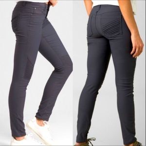 NWT Prana From The Renewal Workshop Brenna Pants Skinny Moto Jeans Gray Sz 2